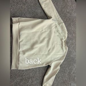cream sweater, never worn